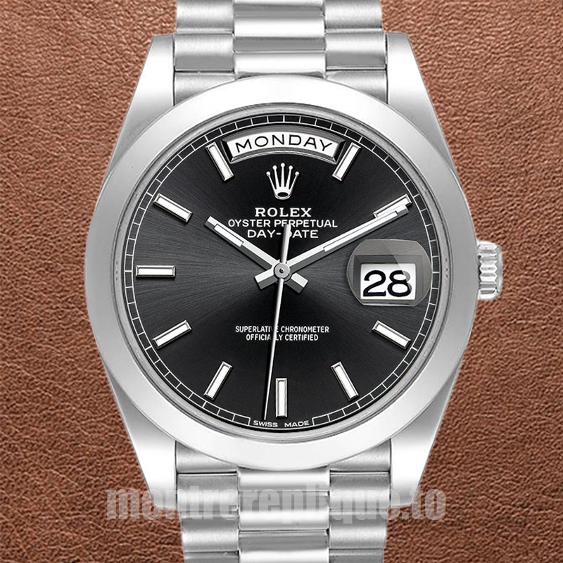 Rolex Day-Date m228206-0031 40mm Pour des hommes Cadran noir