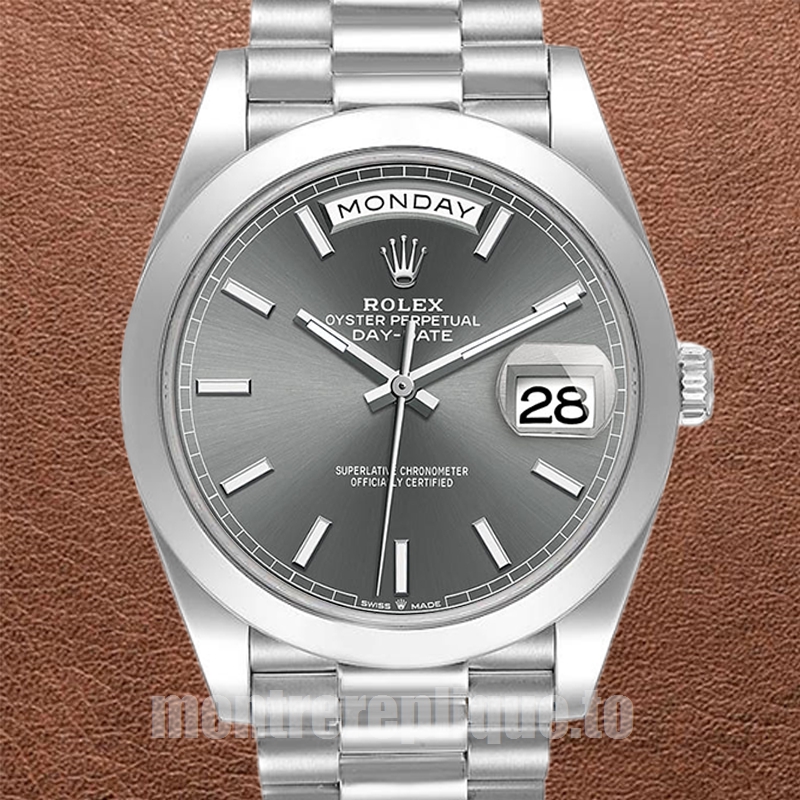 Rolex Day-Date Pour des hommes 40mm m228206-0045 Automatique Cadran gris