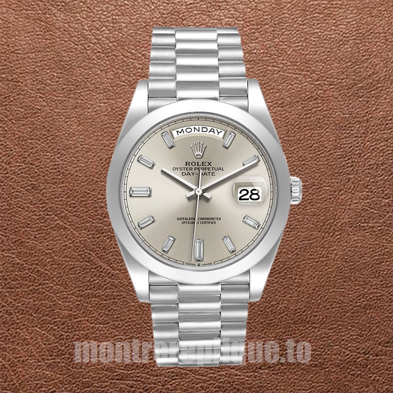 Rolex Day-Date m228206-0012 40mm Pour des hommes Cadran argenté Président Bracelet - Image 2
