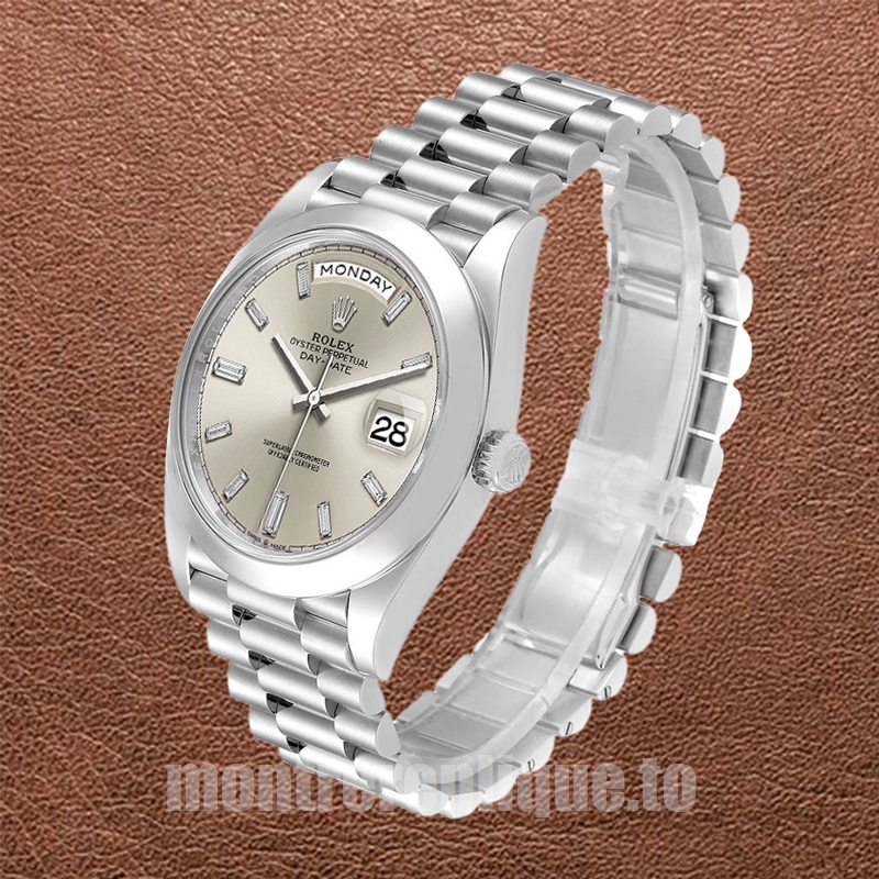 Rolex Day-Date m228206-0012 40mm Pour des hommes Cadran argenté Président Bracelet - Image 3