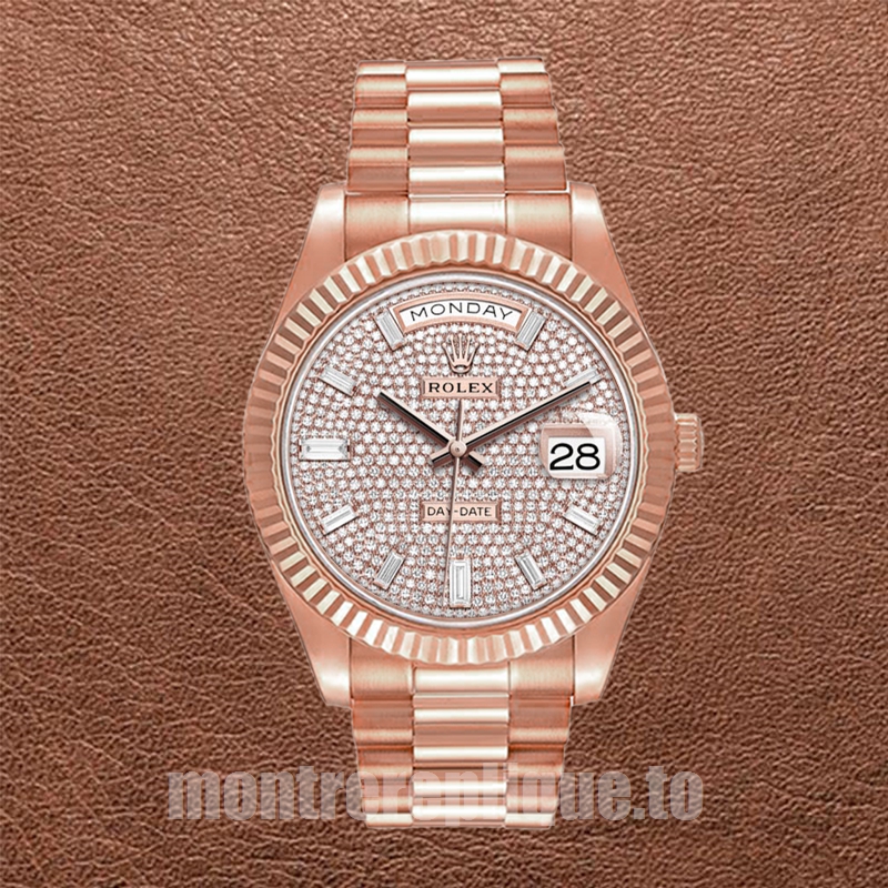 Rolex Day-Date m228235-0036 41mm Pour des hommes Cadran pavé de diamants Président Bracelet - Image 2