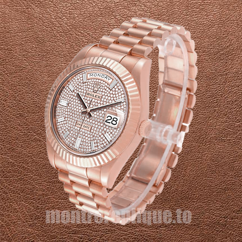 Rolex Day-Date m228235-0036 41mm Pour des hommes Cadran pavé de diamants Président Bracelet - Image 3
