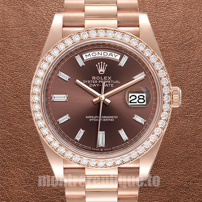 Rolex Day-Date m228345rbr-0006 Pour des hommes 41mm Cadran marron