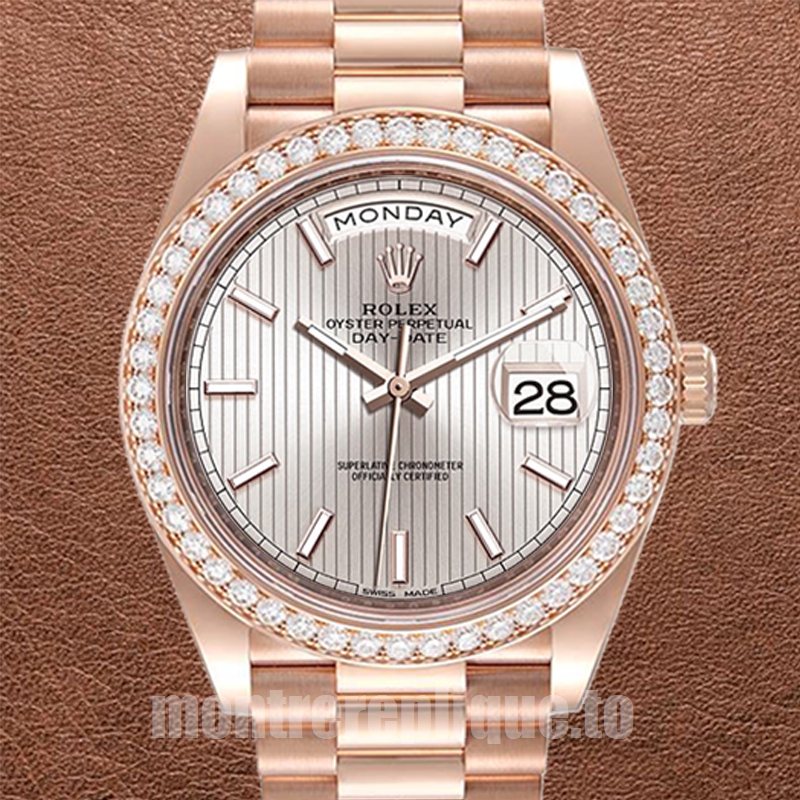 Rolex Day-Date Pour des hommes m228345rbr-0010 41mm Doré rose Automatique