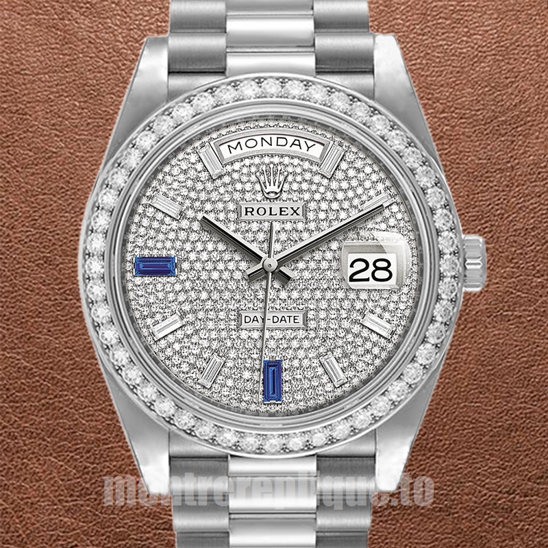 Rolex Day-Date 41mm m228349rbr-0036 Pour des hommes Argenté