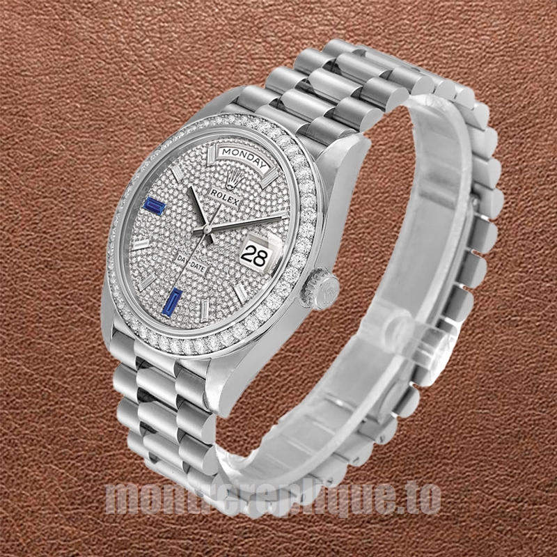 Rolex Day-Date 41mm m228349rbr-0036 Pour des hommes Argenté - Image 3