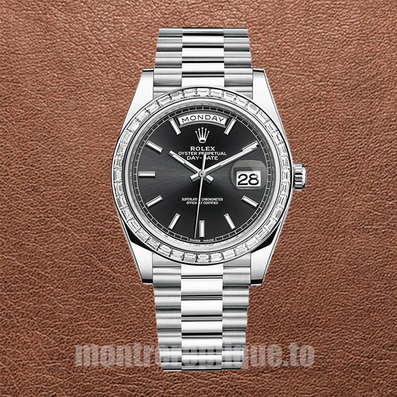 Rolex Day-Date Pour des hommes 41mm m228396tbr-0024 Regardez Cadran noir - Image 2