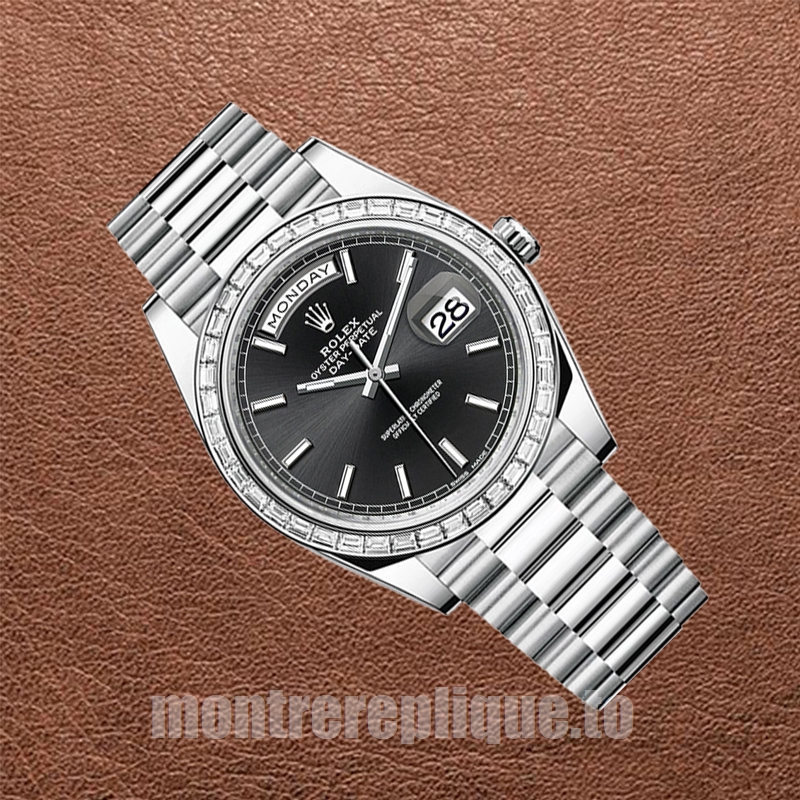 Rolex Day-Date Pour des hommes 41mm m228396tbr-0024 Regardez Cadran noir - Image 3
