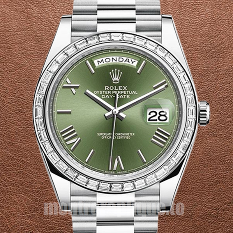Rolex Day-Date Pour des hommes m228396tbr-0020 41mm Argenté Président Bracelet