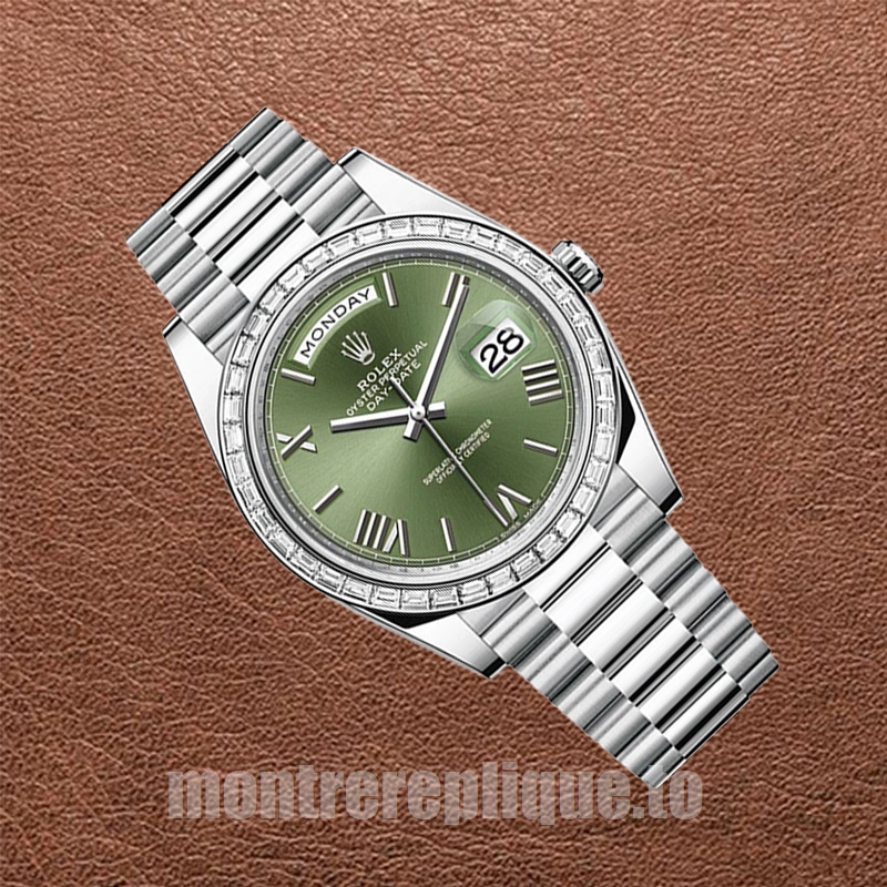 Rolex Day-Date Pour des hommes m228396tbr-0020 41mm Argenté Président Bracelet - Image 3
