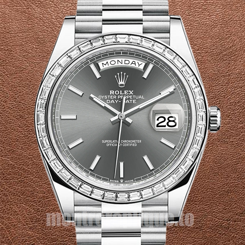 Rolex Day-Date m228396tbr-0031 Pour des hommes 41mm Président Bracelet Cadran gris