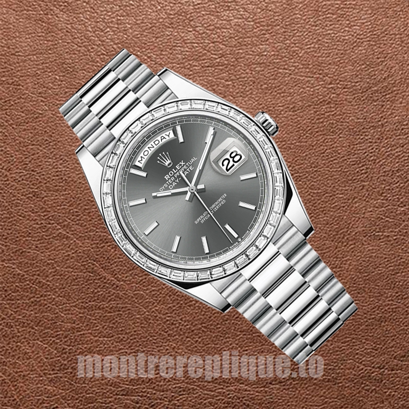Rolex Day-Date m228396tbr-0031 Pour des hommes 41mm Président Bracelet Cadran gris - Image 3