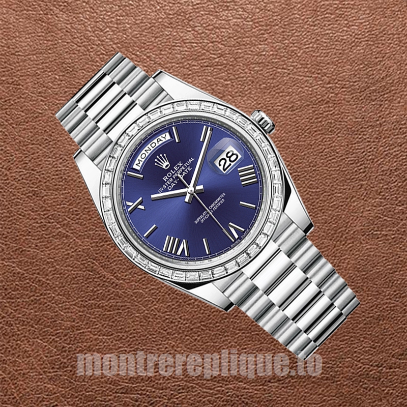 Rolex Day-Date 41mm Pour des hommes m228396tbr-0026 Argenté - Image 3