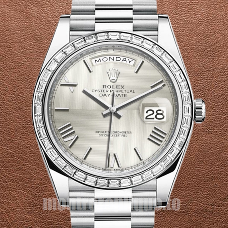 Rolex Day-Date 41mm m228396tbr-0025 Pour des hommes Président Bracelet Argenté