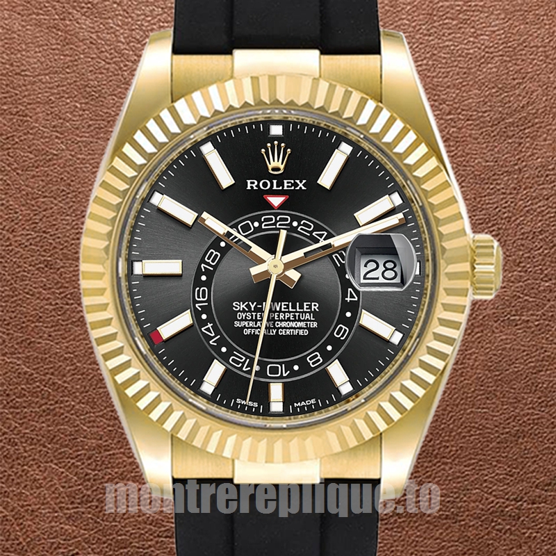 Rolex Sky-Dweller 42mm m326238-0009 Pour des hommes Ton d'or