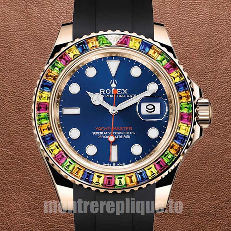 Rolex Yacht-Master 116695 41mm Pour des hommes Élastique Doré rose