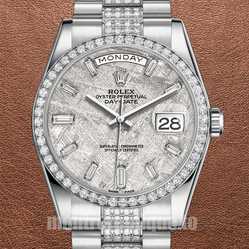 Rolex Day-Date 118346 36mm Pour des hommes Argenté Regardez