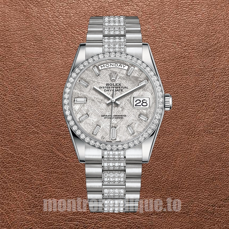 Rolex Day-Date 118346 36mm Pour des hommes Argenté Regardez - Image 2