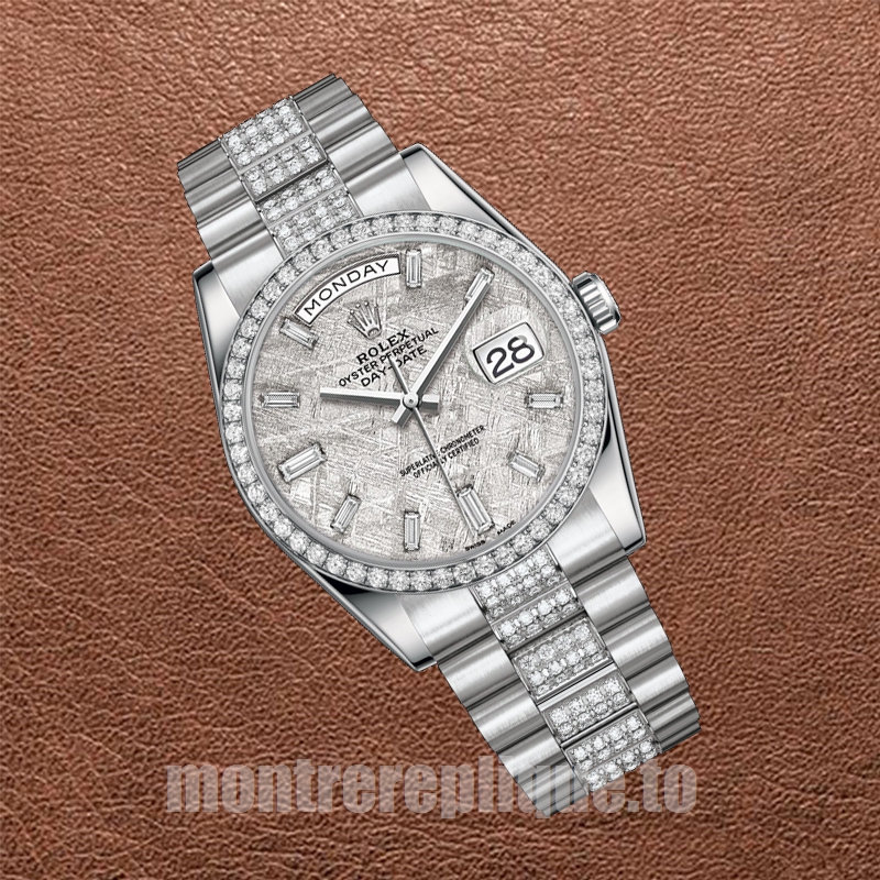 Rolex Day-Date 118346 36mm Pour des hommes Argenté Regardez - Image 3