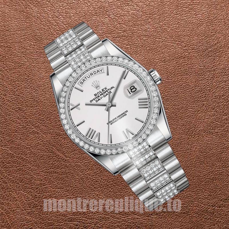Rolex Day-Date 36mm Pour des hommes 118346 Argenté Automatique - Image 3