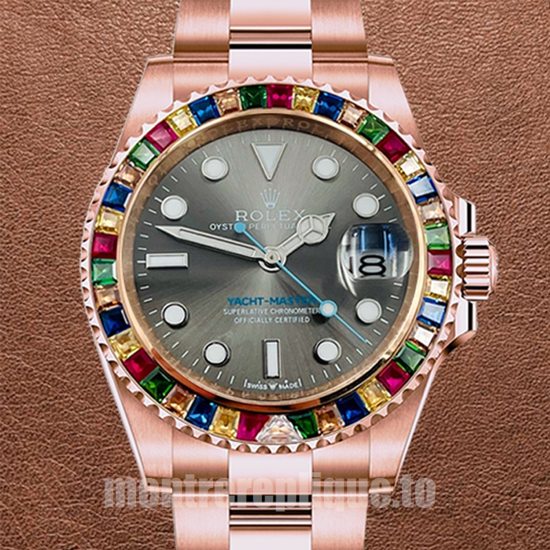 Rolex Yacht-Master 40mm 116695 Pour des hommes Cadran gris Bracelet Huître
